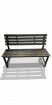 Gartenbank mit Lehne L x 115 cm, anthrazit