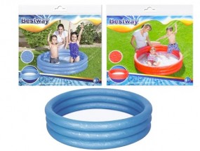 SO Pool 3 Ring Ø122 x 25 cm in rot & blau BESTWAY®