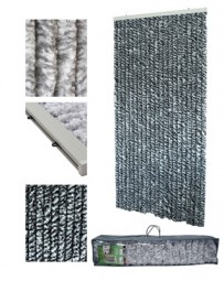 Flauschvorhang Chenille für Tür 90 x 200 cm in 2 Farben
